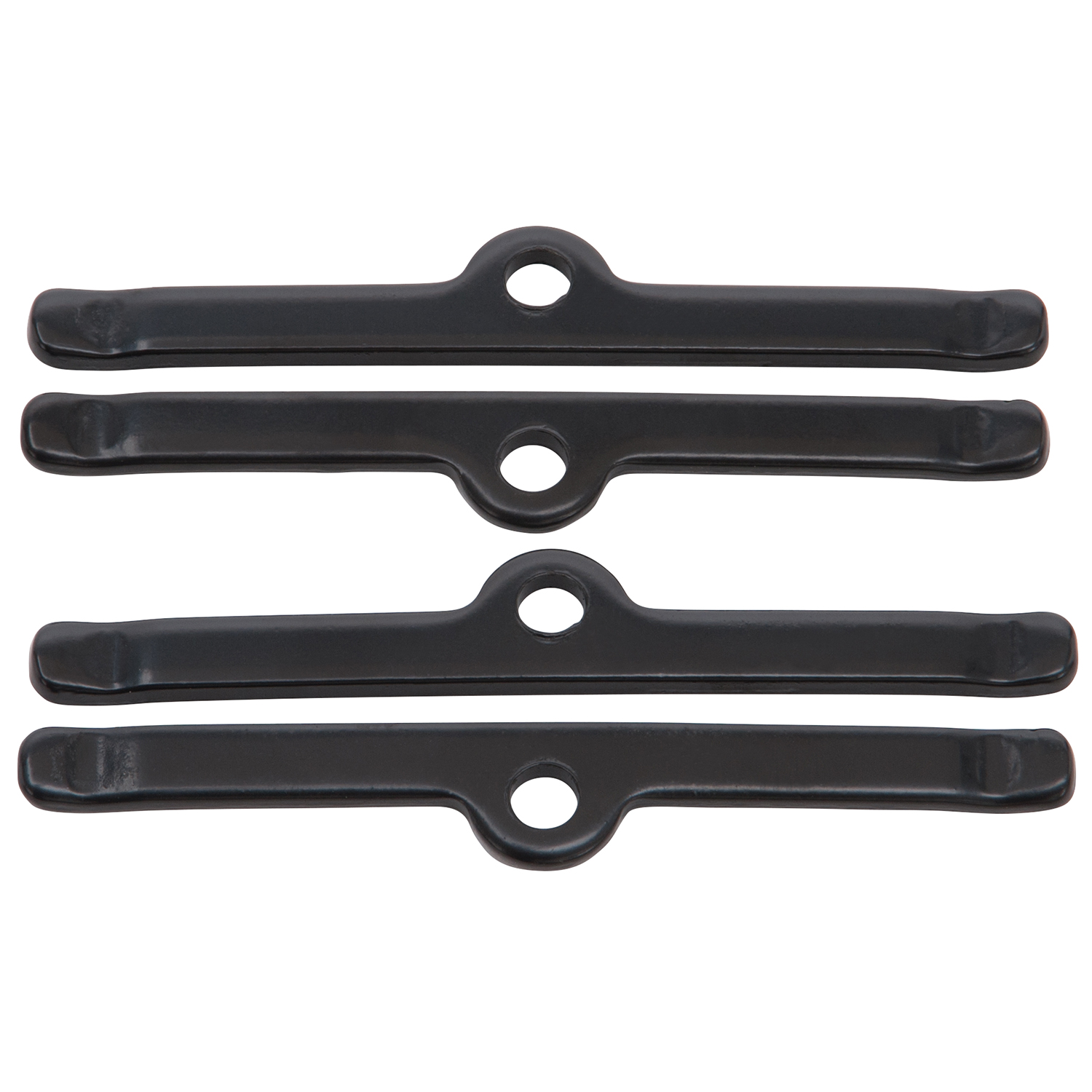 Edelbrock 44263 Hold-Down Tab Kits For Small-Block Chevy 5\" Long In Black Finish (Qty 4)