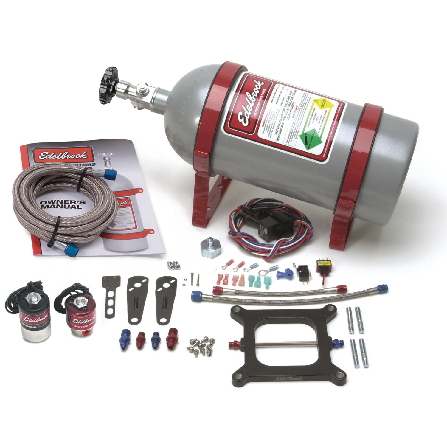 Edelbrock 70080 Performer RPM 2 Carb/Plate Nitrous Systems Square-Bore Carbs (200-400+ Hp)