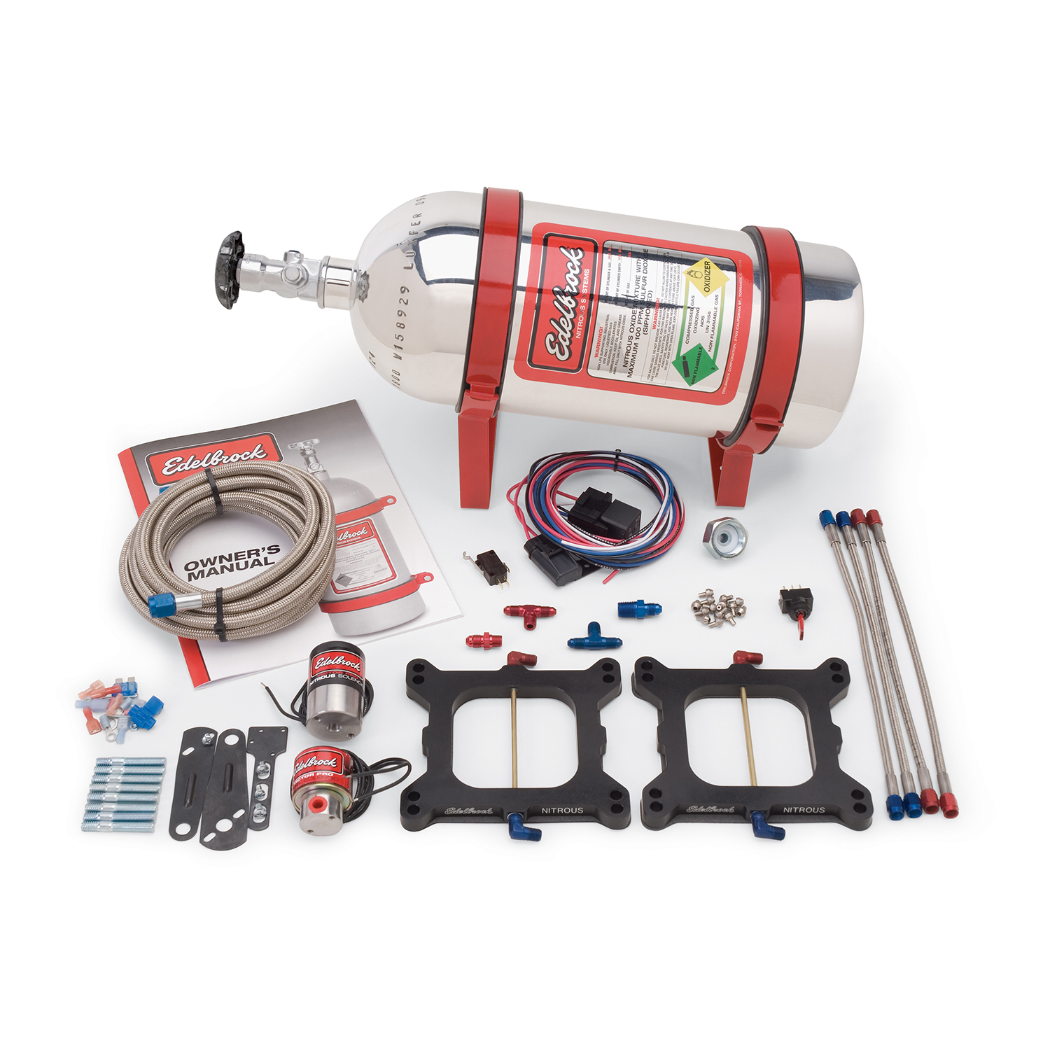 Edelbrock 70091 Performer RPM Carb/Plate Nitrous Systems Square-Bore Carbs (100-250 Hp)