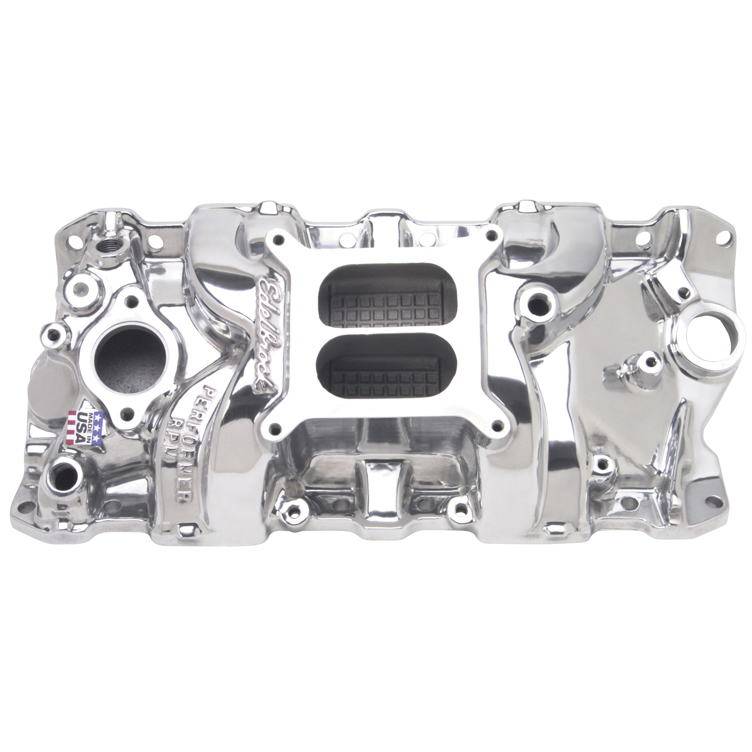 Edelbrock 71011 Performer RPM Small Block Chevy Polished Intake Manifold
