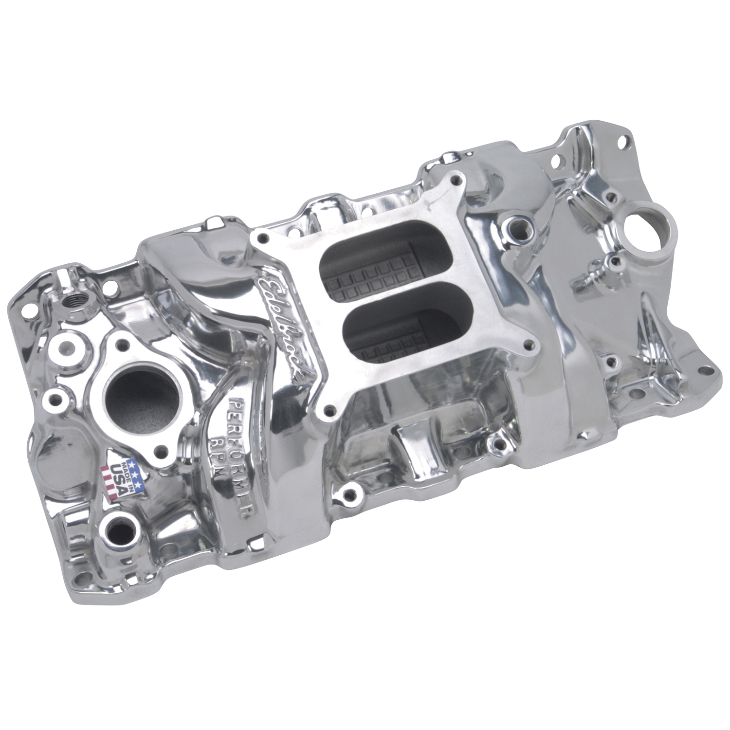 Edelbrock 71011 Performer RPM Small Block Chevy Polished Intake Manifold