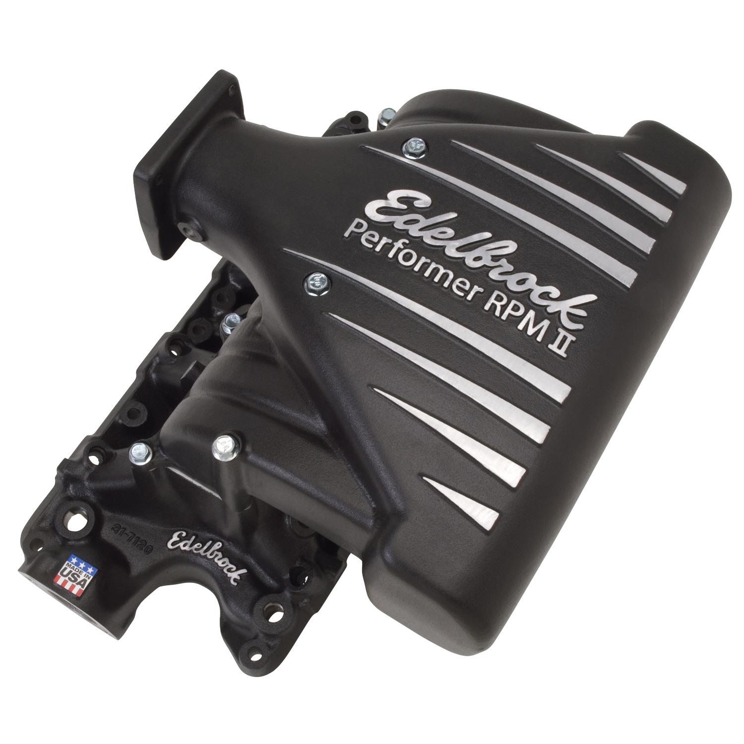 Edelbrock 71233 Performer RPM II Intake Manifold #71233 For 5.0L Small-Block Ford, Black Finish
