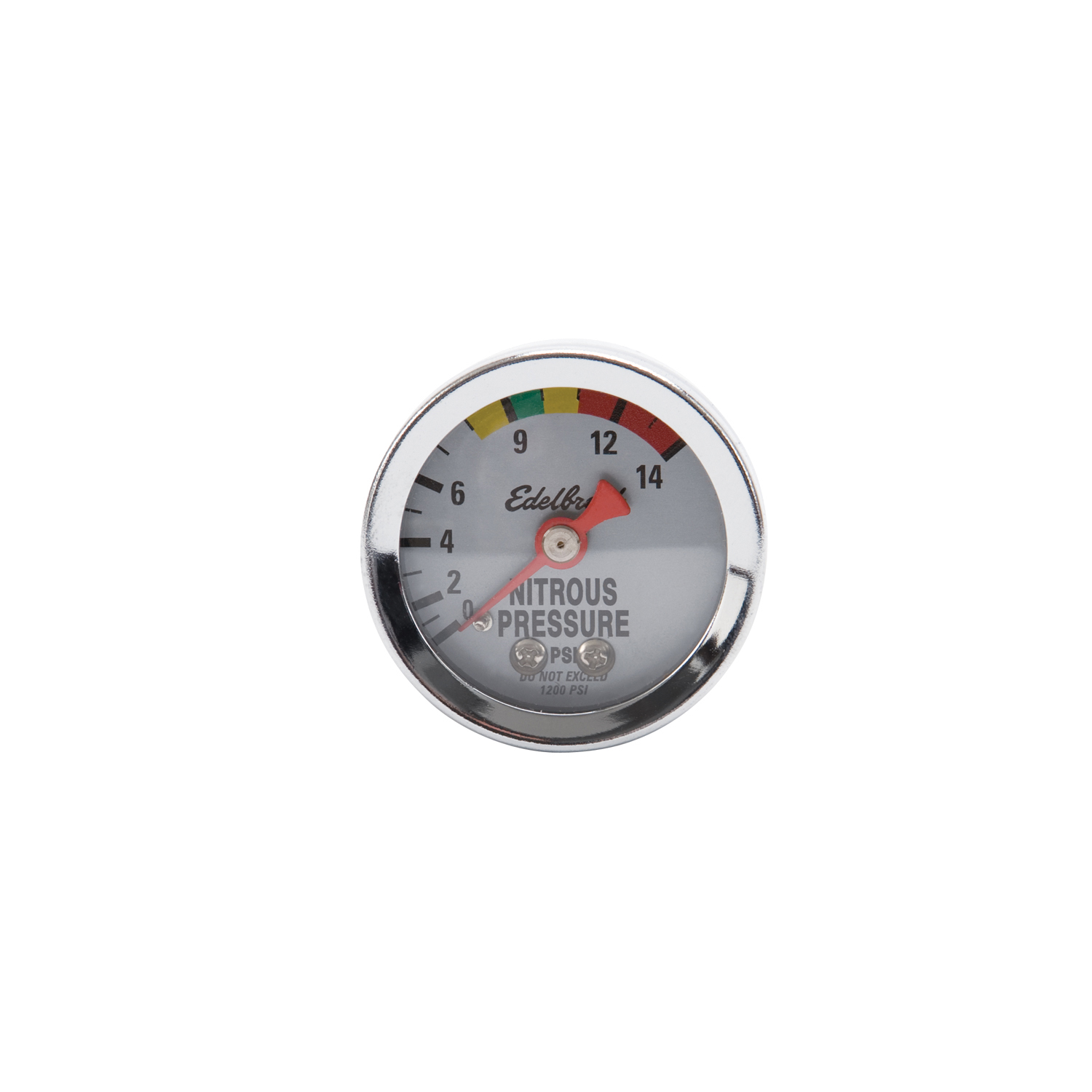 Edelbrock 73800 Edelbrock Nitrous Pressure Gauge - 1-1/2" Standard Gauge (0-1400 psi)