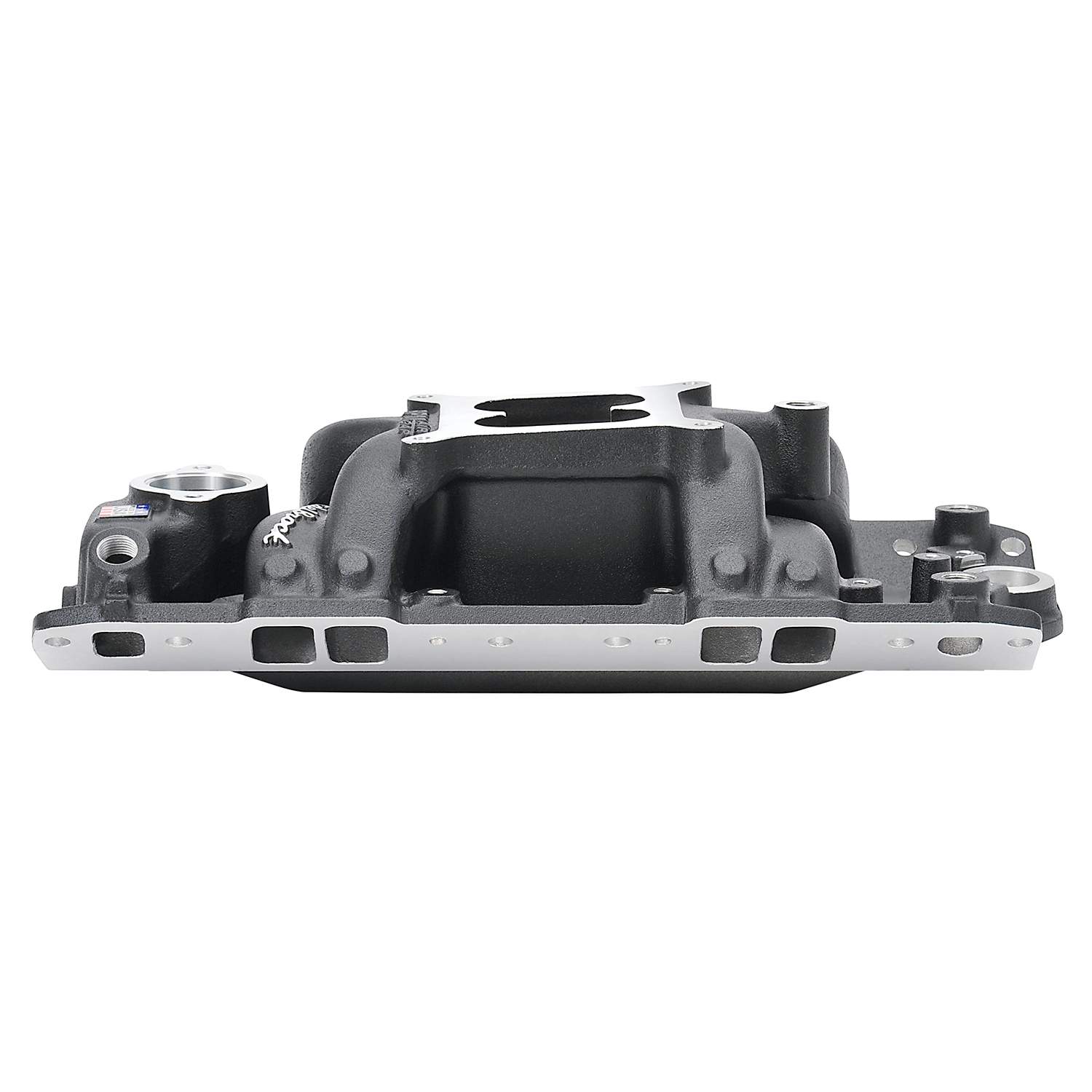 Edelbrock 75013 Performer RPM AIR-Gap Small Block Chevy Black Intake Manifold