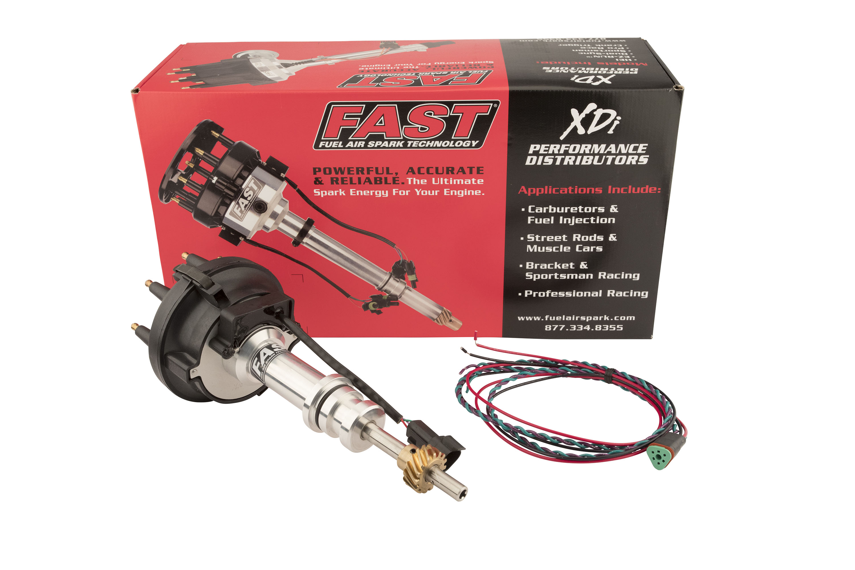 FAST 1000-1610B XDi Sportsman Large Cap Distributor For Small Block Ford W/ Bronze Gear