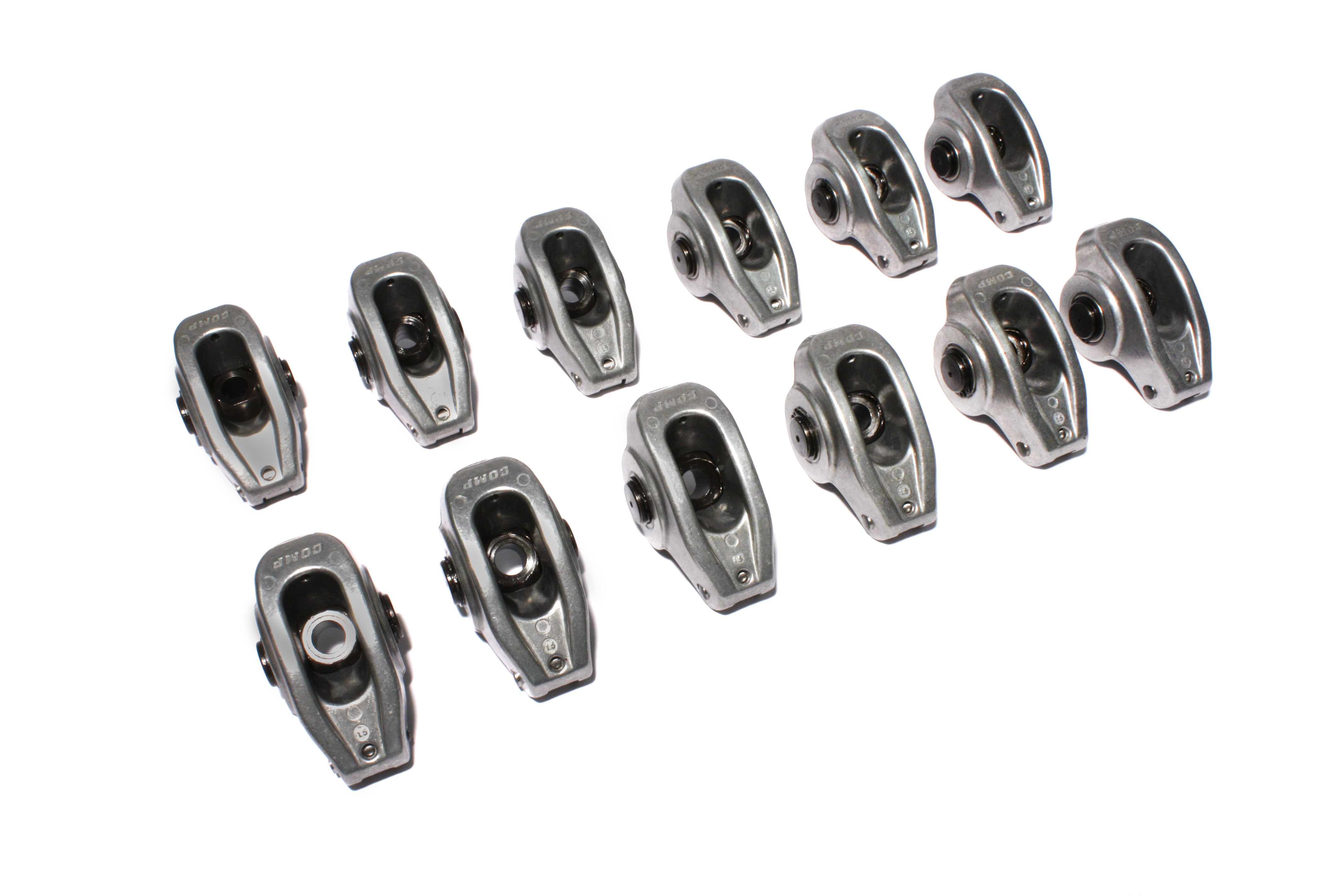 COMP Cams 17001-12 High Energy Aluminum 1.5 Ratio Roller Rocker Set Of 12 For SBC 265-400 3/8\" Stud
