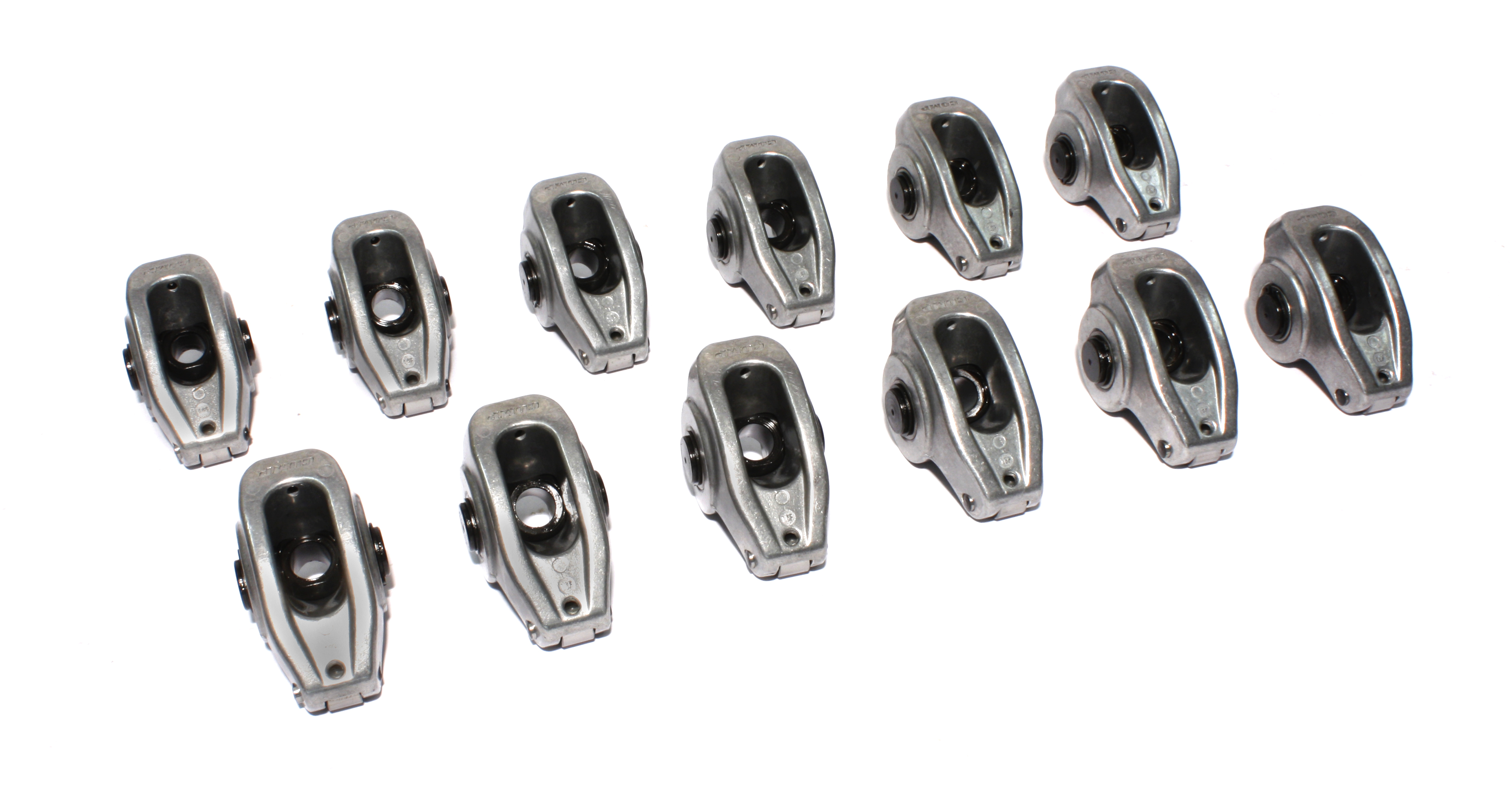 COMP Cams 17043-12 High Energy Aluminum 1.6 Ratio Roller Rocker Set Of 12 For Ford W/ 3/8\" Stud