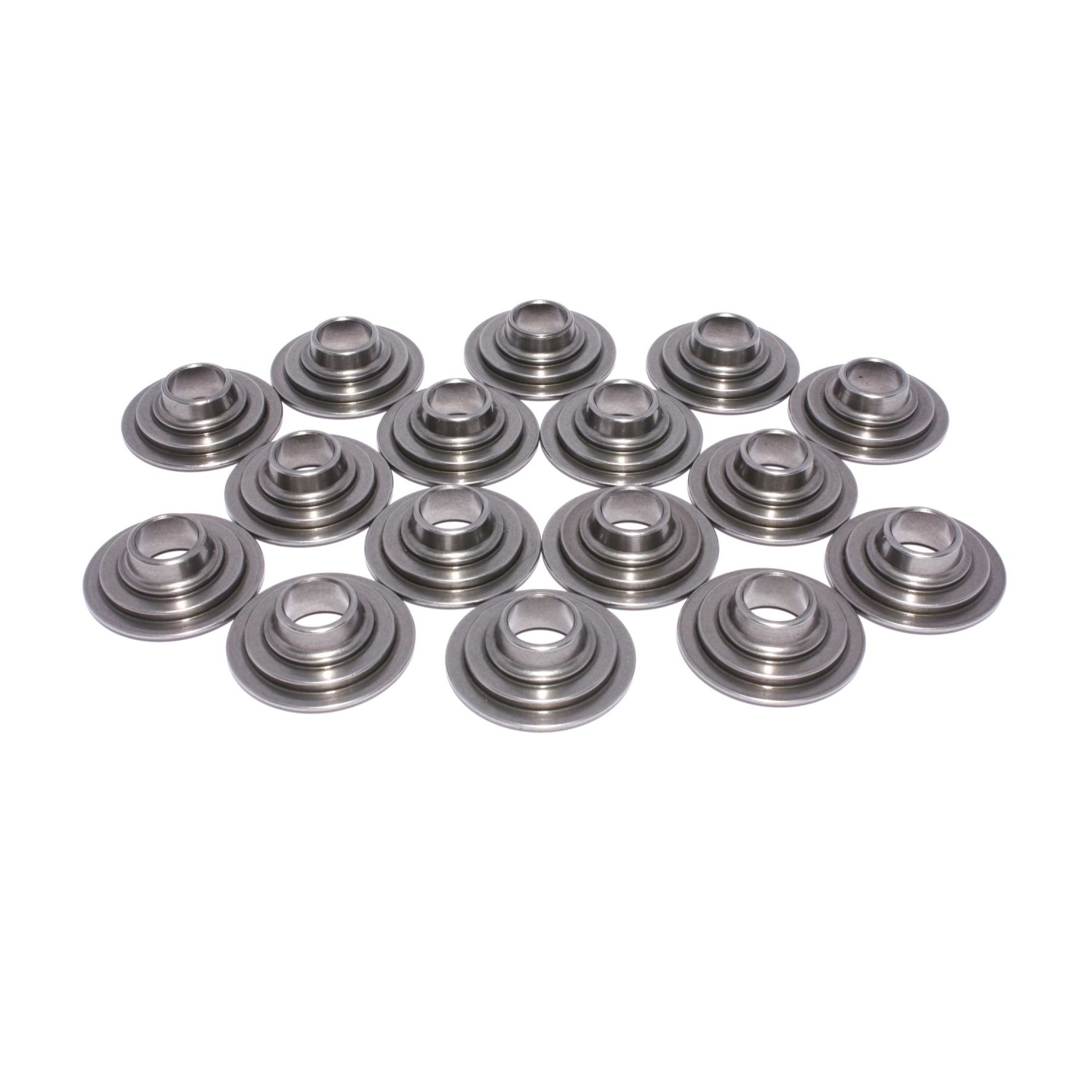 10 Tool Steel Retainer Set Of 16 All Valves W/ 1.437\"-1.500\" O.D. Springs