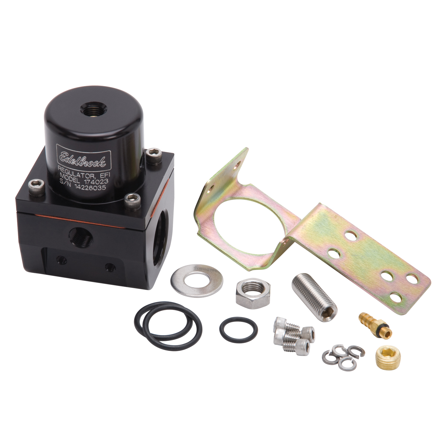 Edelbrock 174023 EFI Fuel Pressure Regulator -10 AN (180 GPH) In Black Finish