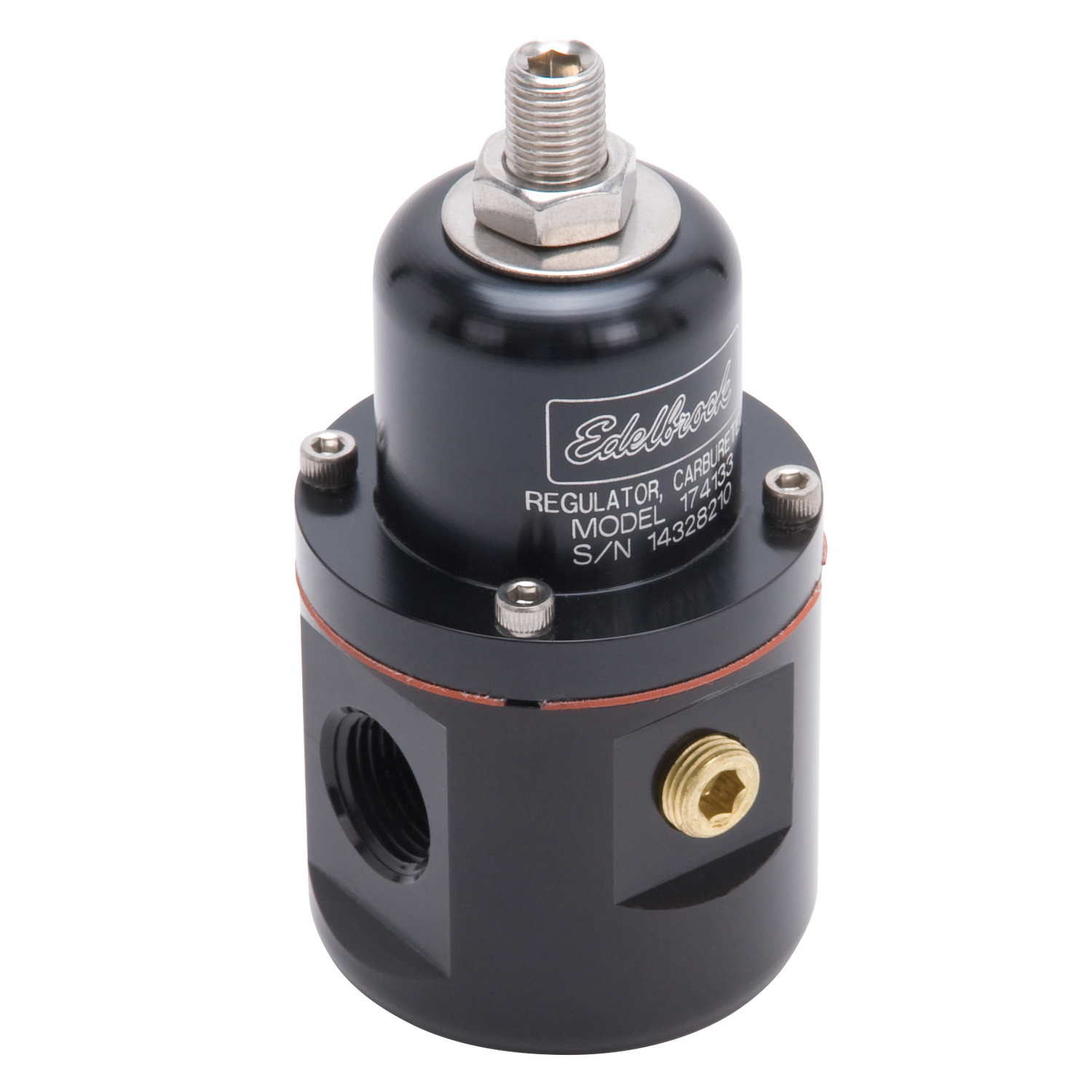 Edelbrock 174133 Carbureted Adjustable Bypass Fuel Pressure Regulator (160 GPH) In Black Finish