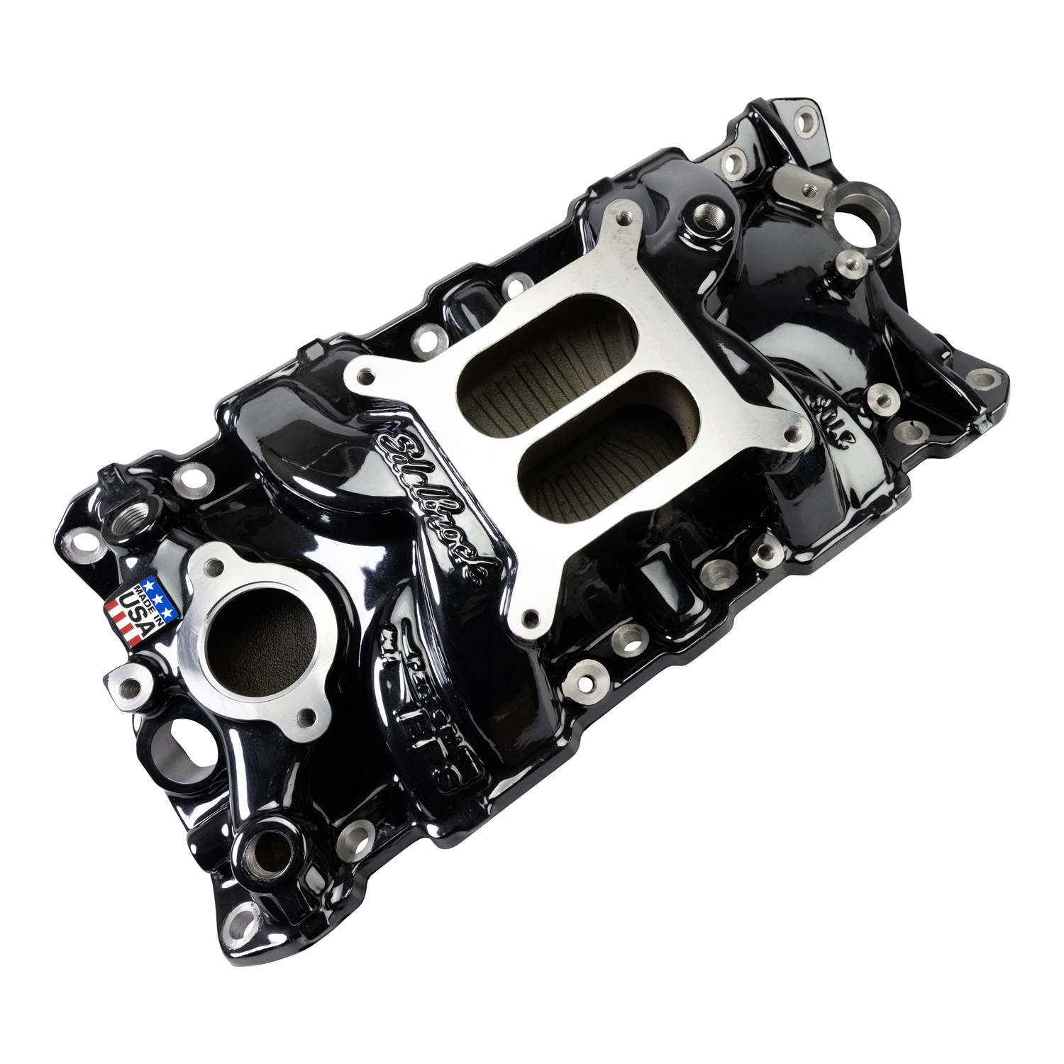 Edelbrock 2703-BP Performer EPS Intake Manifold W/Oil Fill Tube
