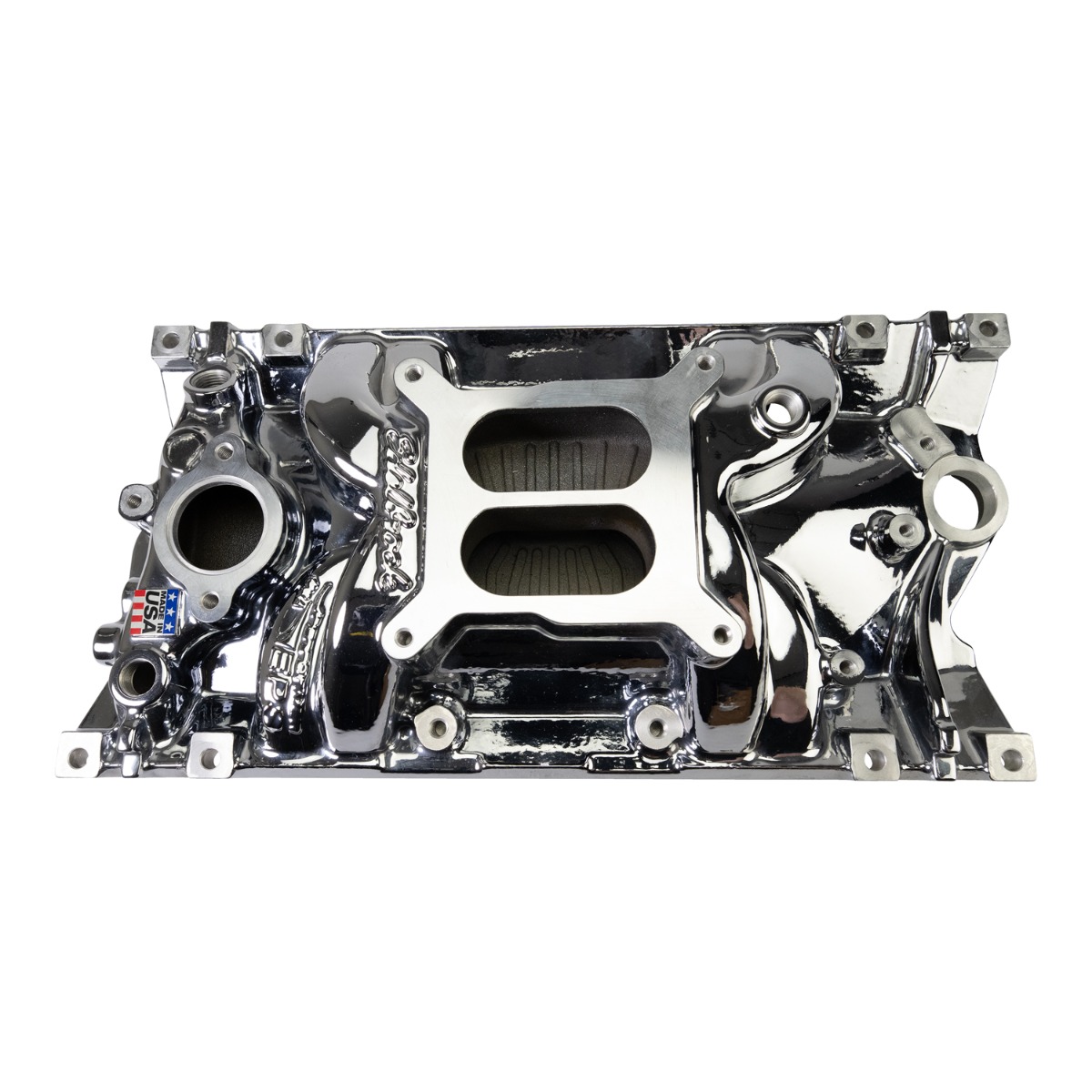 Edelbrock 2716-CP Edelbrock Perf EPS Manifold For Small-Block Chevy Vortec, Chrome Plasma Finish
