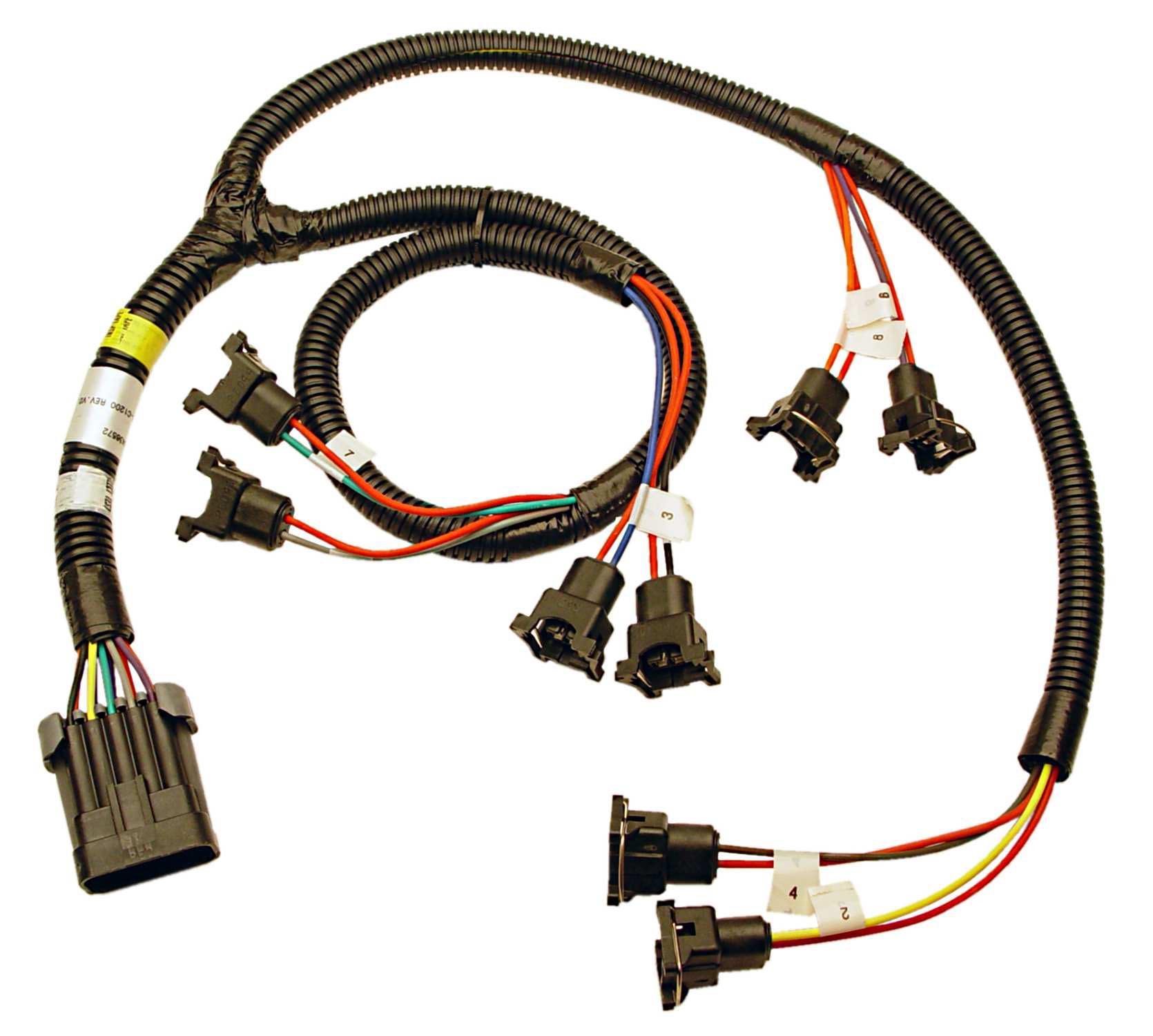FAST 301201 XFI Fuel Injector Harness For 4-7 Swap Firing Order SBC, BBC And LT1