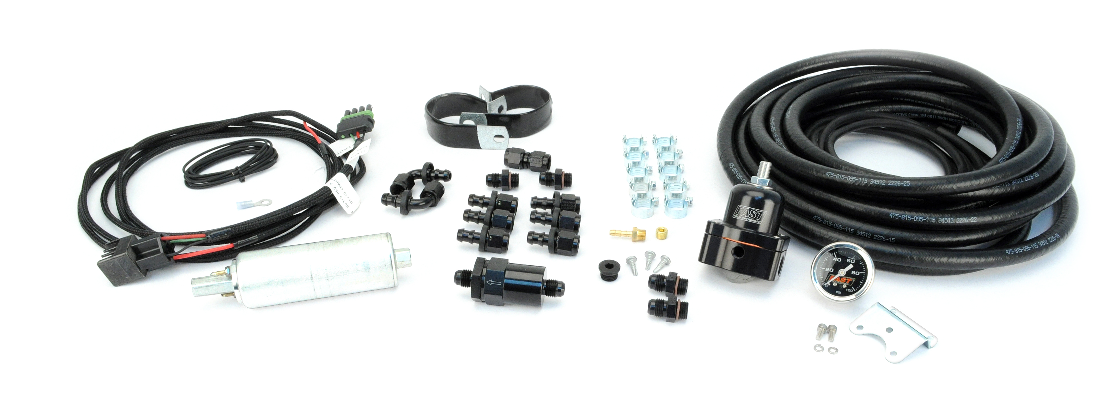 FAST 30402-FK Master Inline Fuel Pump Kit W/ Hose And Fittings