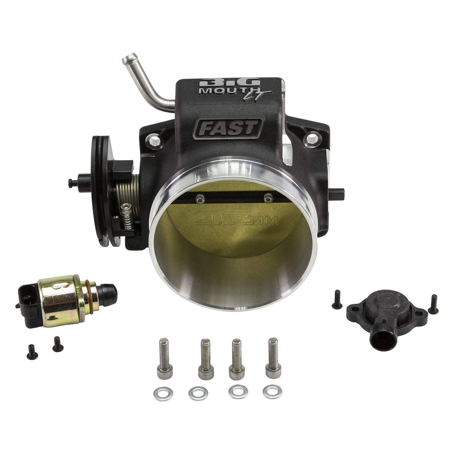 Big Mouth LT Billet 92mm Throttle Body For GM LS W/ TPS And IAC