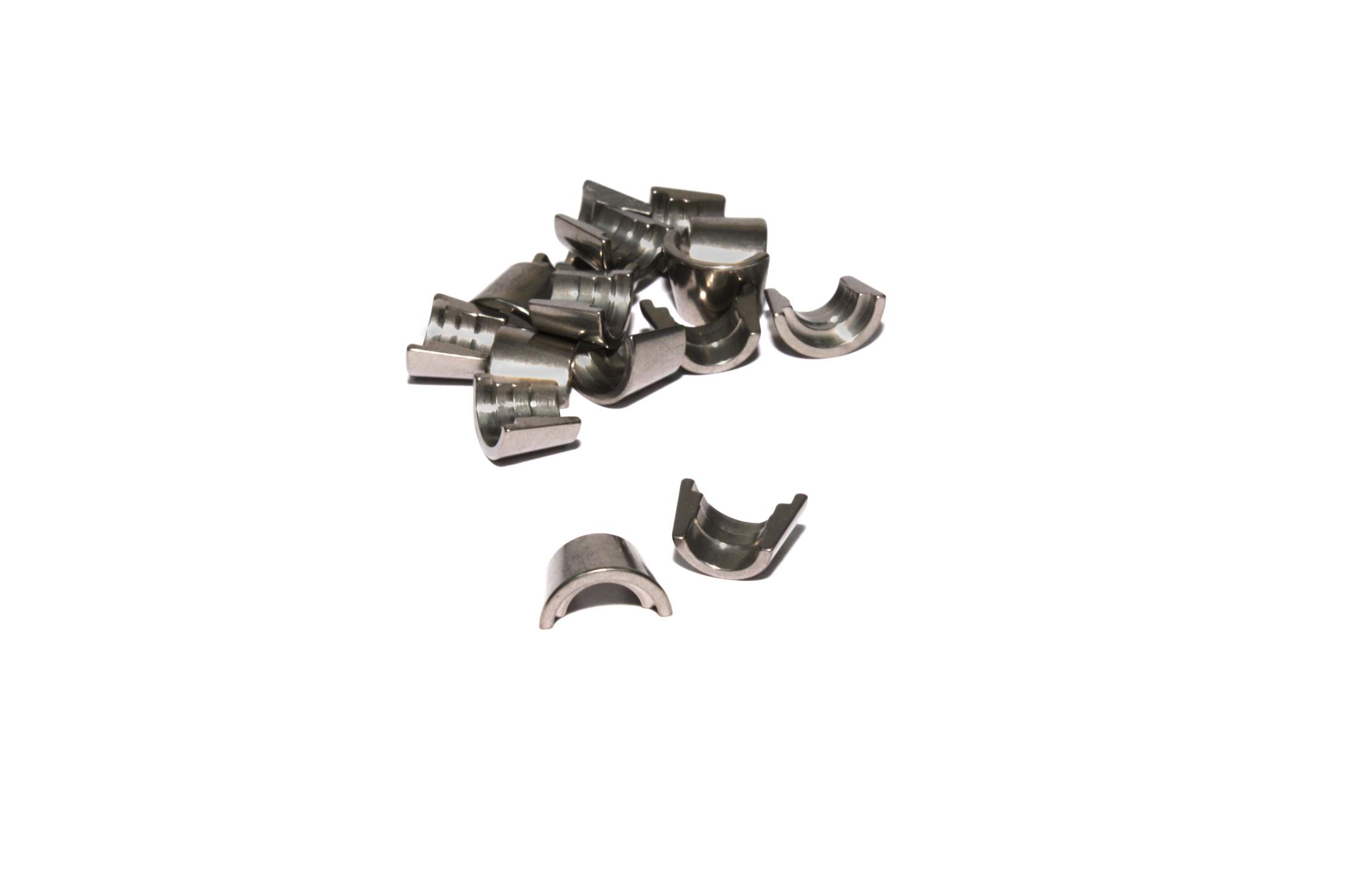 COMP Cams 638-8 Titanium Set Of 8 - 10 Degree, 11/32\", Single Groove Locks W/ Lash Cap Recess