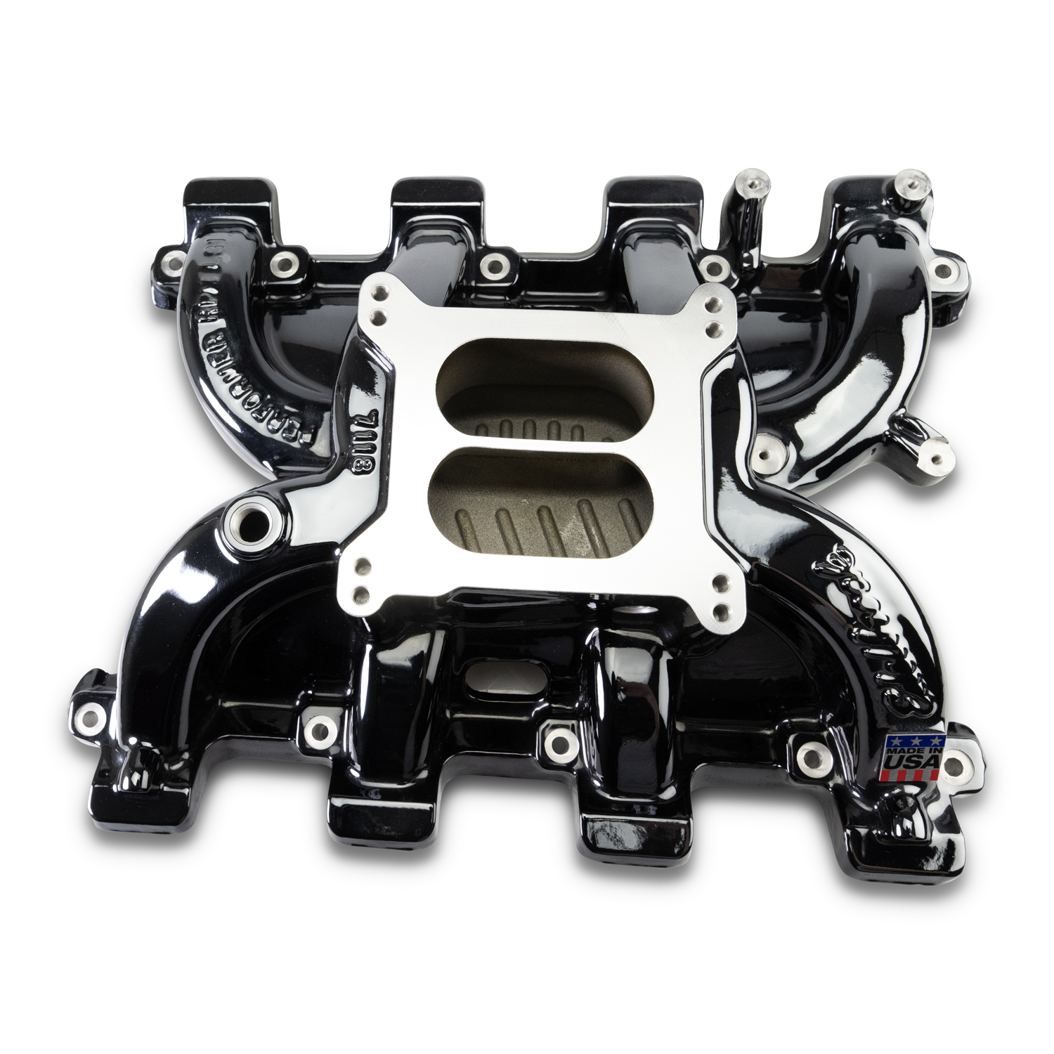 Edelbrock 71187-BP Performer RPM Small Block Chevy LS1 Intake Manifold Only, Black Plasma Finish