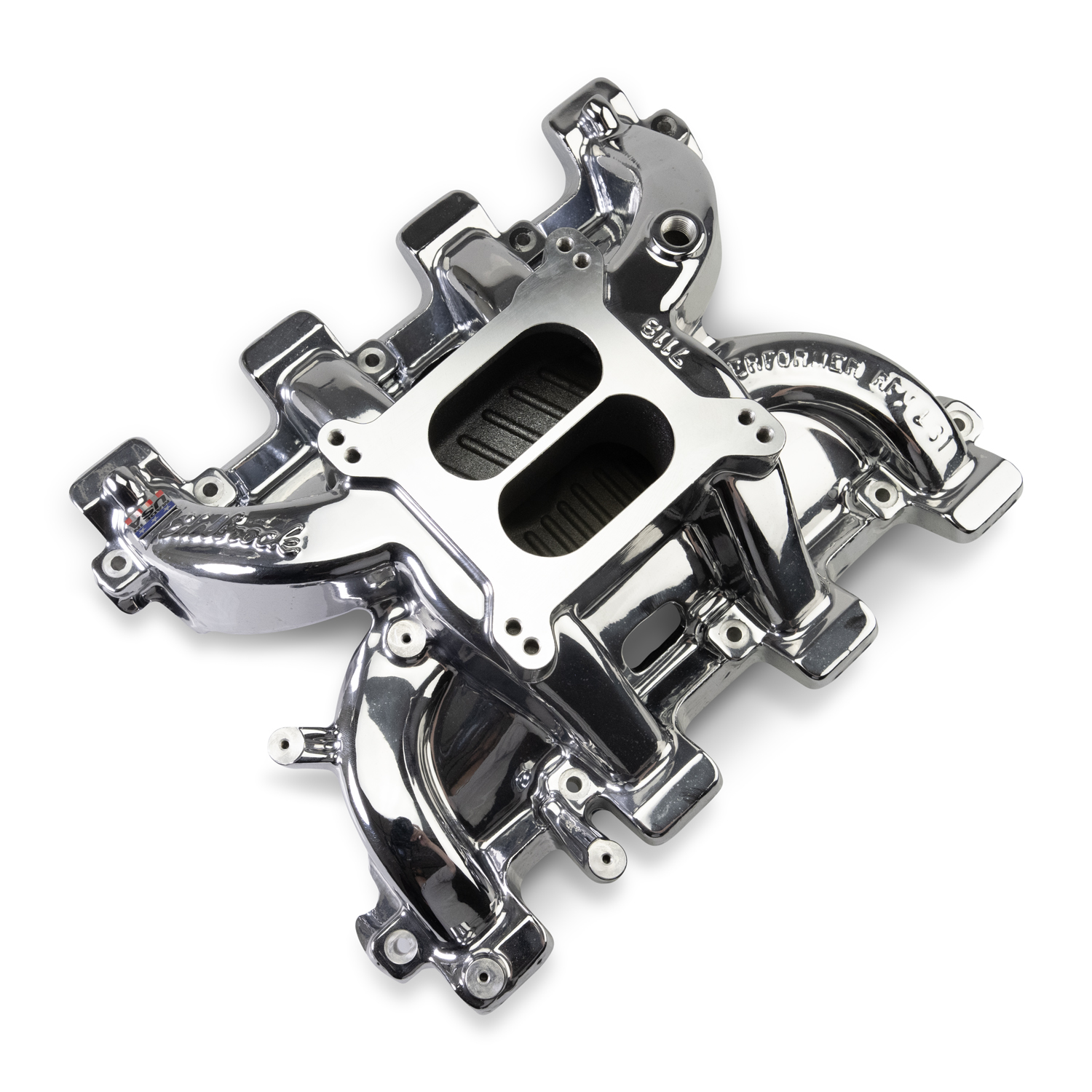 Edelbrock 71187-CP Performer RPM Small Block Chevy LS1 Intake Manifold Only, Chrome Plasma Finish