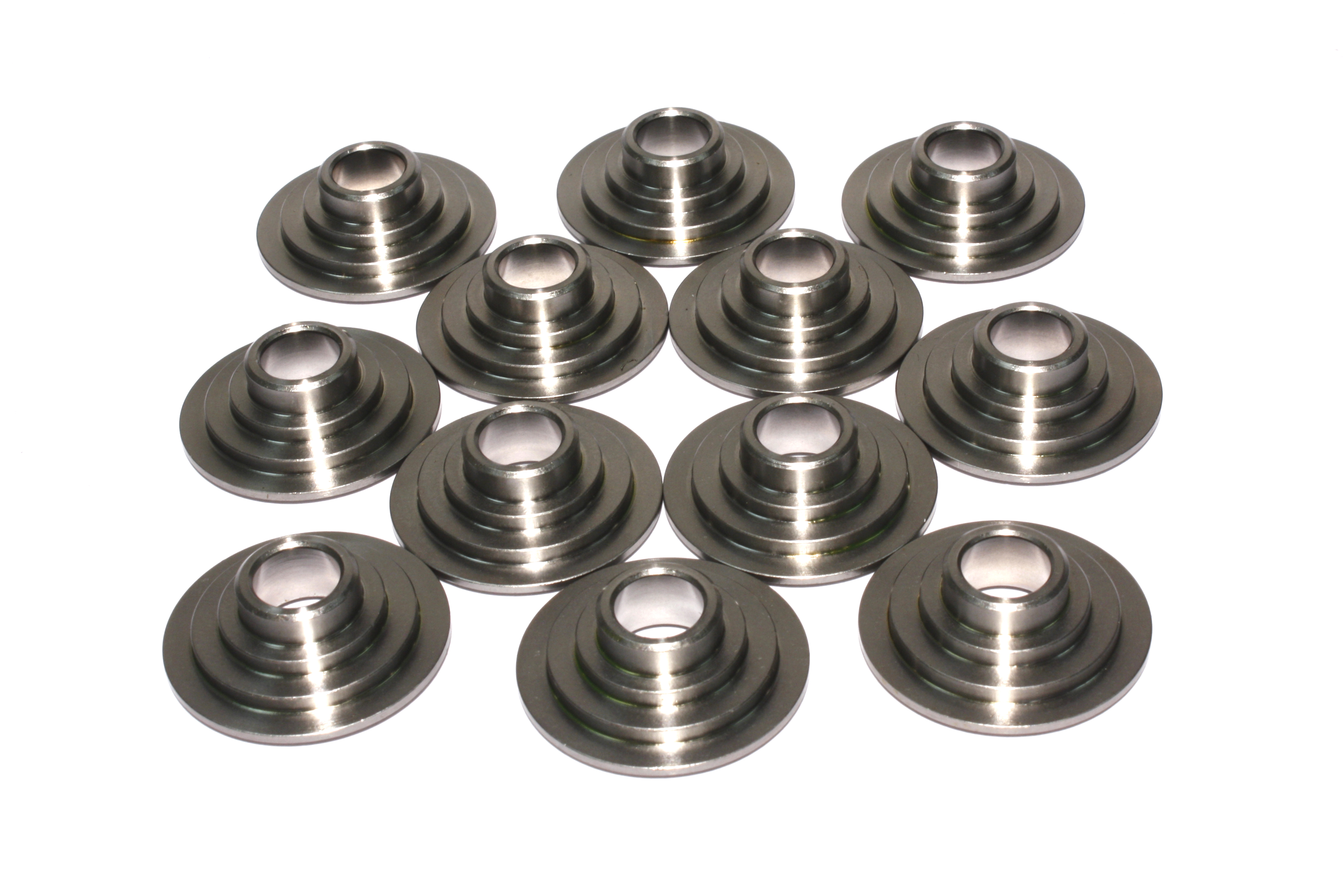 COMP Cams 736-12 10 Degree Titanium Retainer Set Of 12 For 1.500\"-1.550\" OD Triple Springs