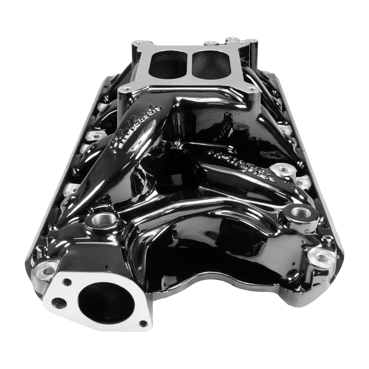 Edelbrock 7581-BP RPM Air-Gap Small Block Ford 351W Intake Manifold, Black Plasma Finish