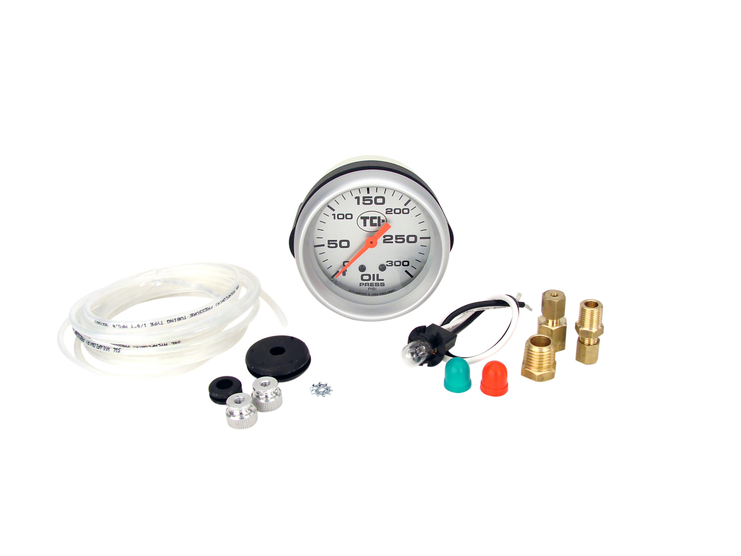 Silver 2 5/8 Transmission Pressure Gauge.