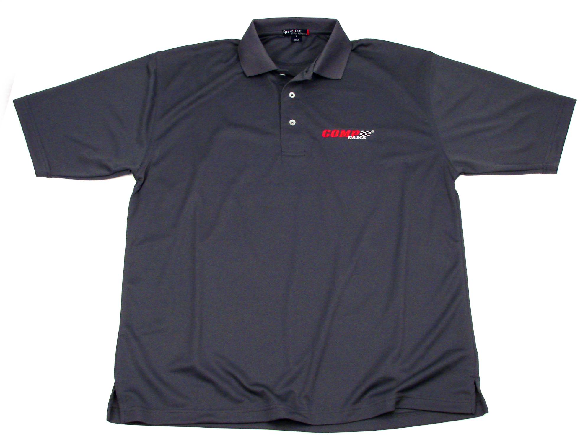 COMP Cams C1016-M Gray COMP Cams Logo Dri Mesh Medium Polo Shirt