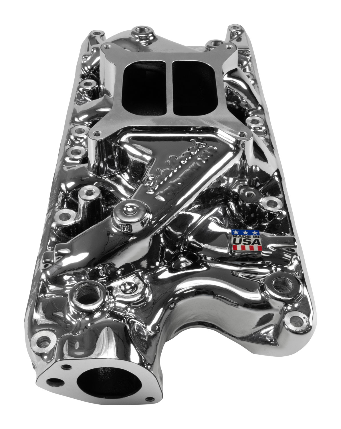 Edelbrock 2121-CP Edelbrock Performer Intake Manifold For Small-Block Ford, Chrome Plasma Finish