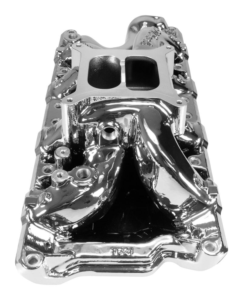 Edelbrock 7521-CP Edelbrock RPM Air-Gap Intake Manifold For Small-Block Ford, Chrome Plasma Finish