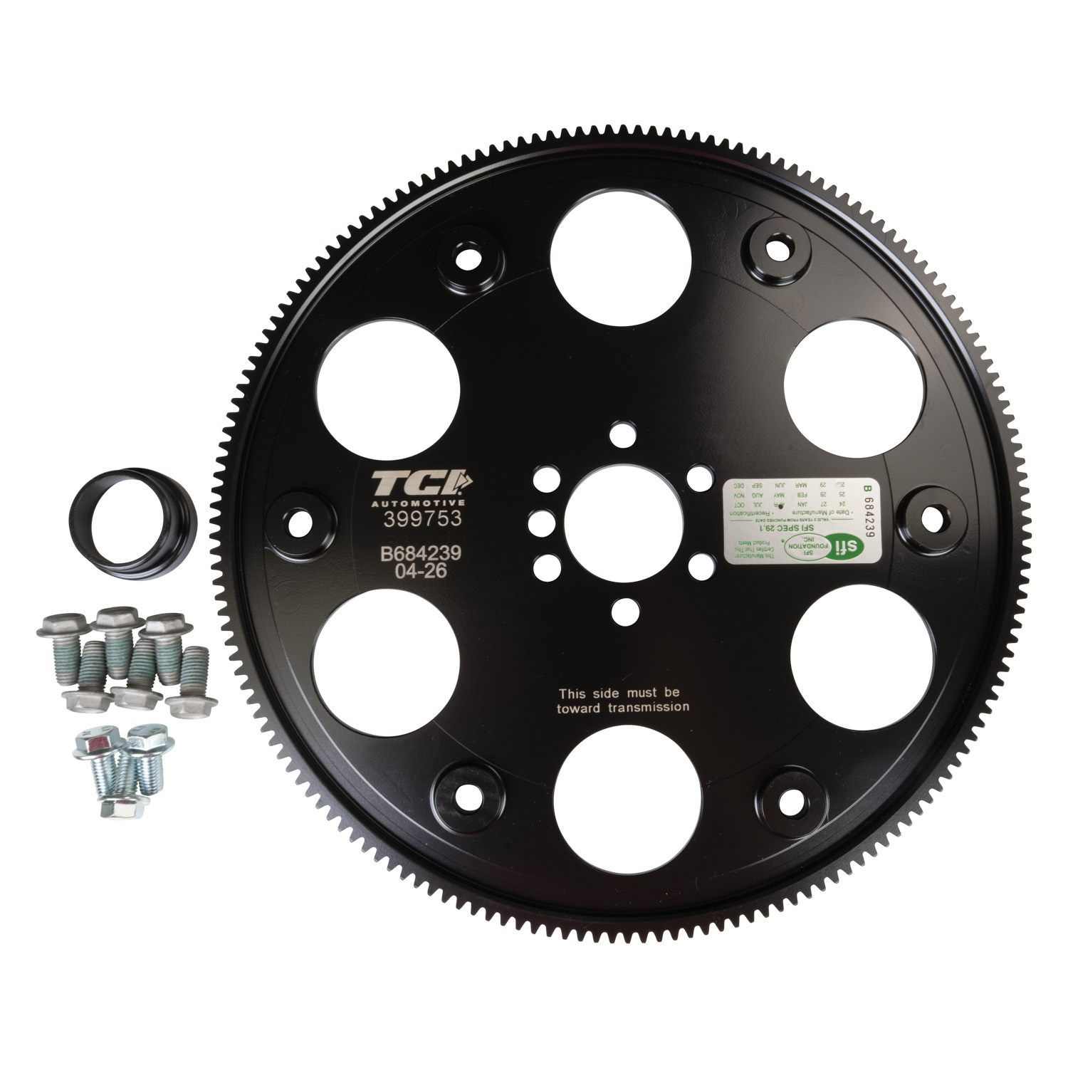 Chevrolet LS Flexplate; Small Bolt Pattern; 168 Tooth Count; Internal Balance