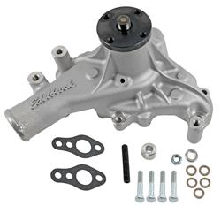 Edelbrock 88110 Water Pump For Small-Block Chevy In Satin Finish (Long)