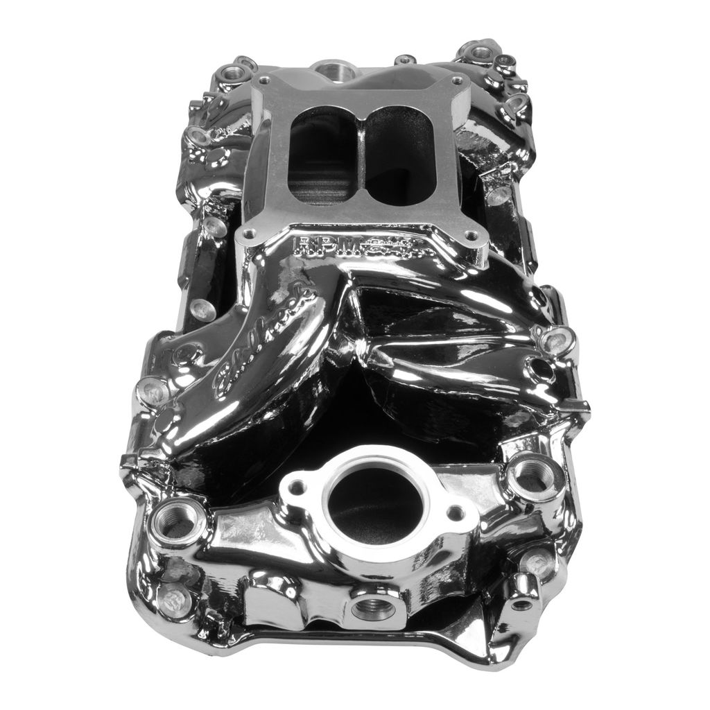 Edelbrock 7562-cp RPM Air-Gap Big Block Chevy 2-R Intake Manifold, Chrome Plasma Finish
