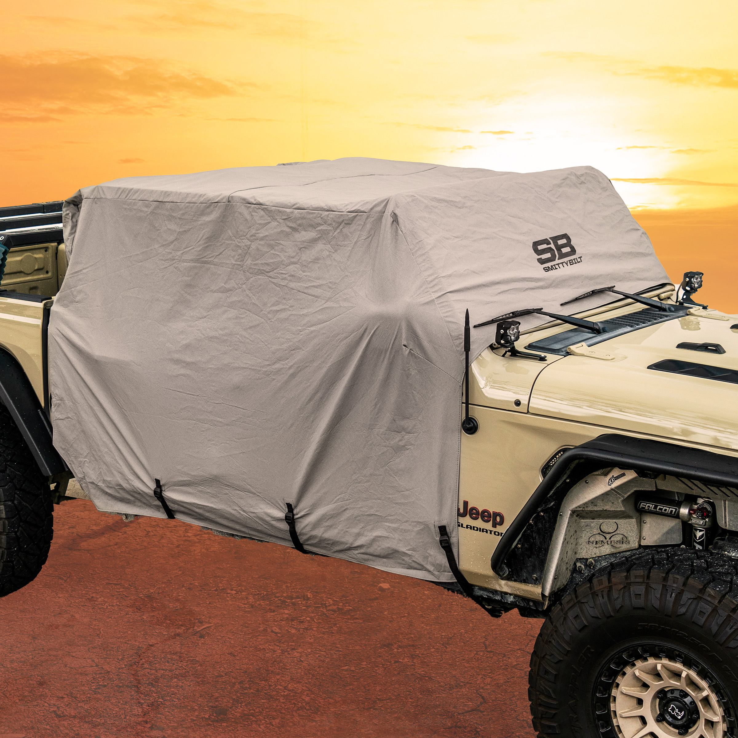 Smittybilt 1081 - Vehicle Covers, Gray, Canvas