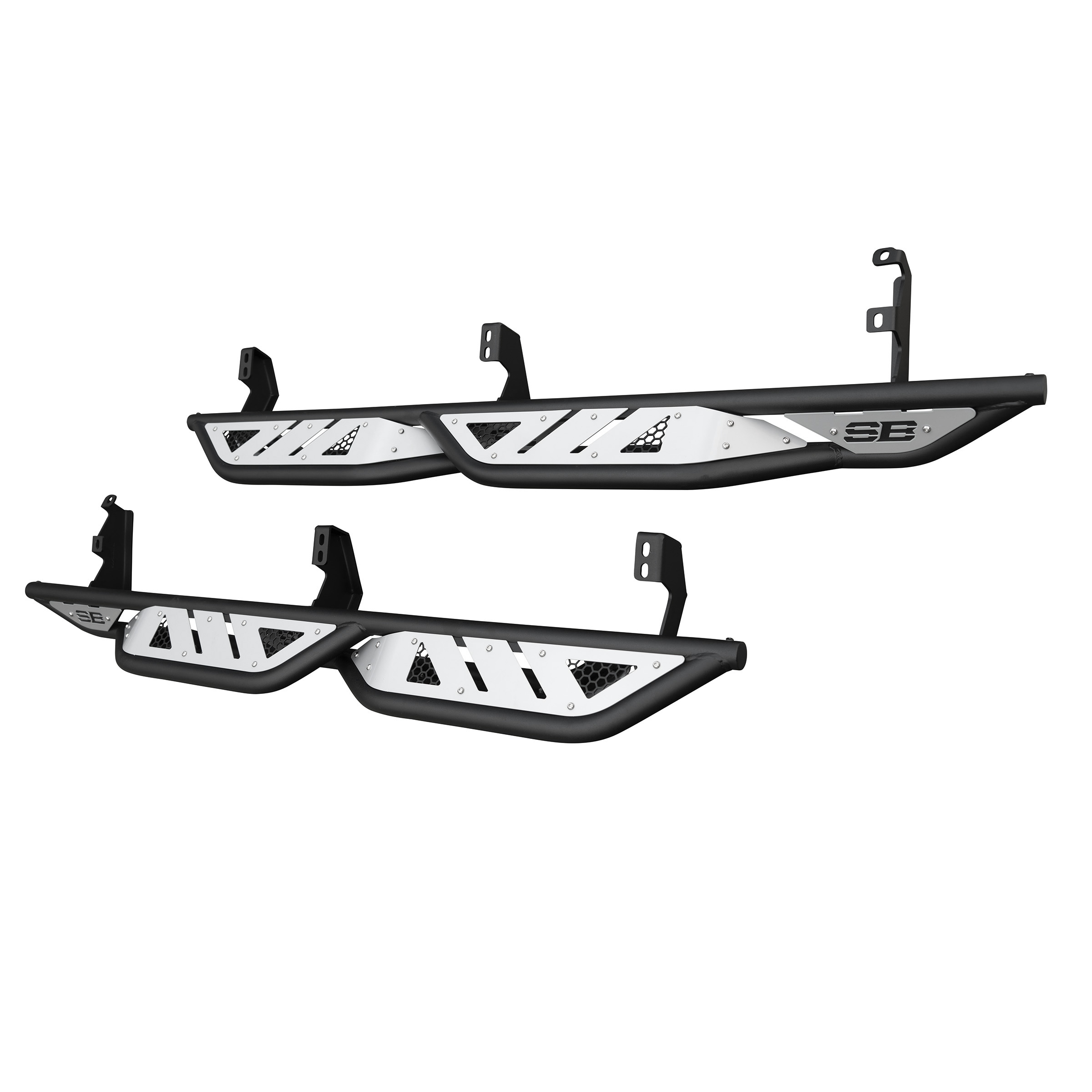 Smittybilt 78735 - Rock Sliders, Black, Powder Coated