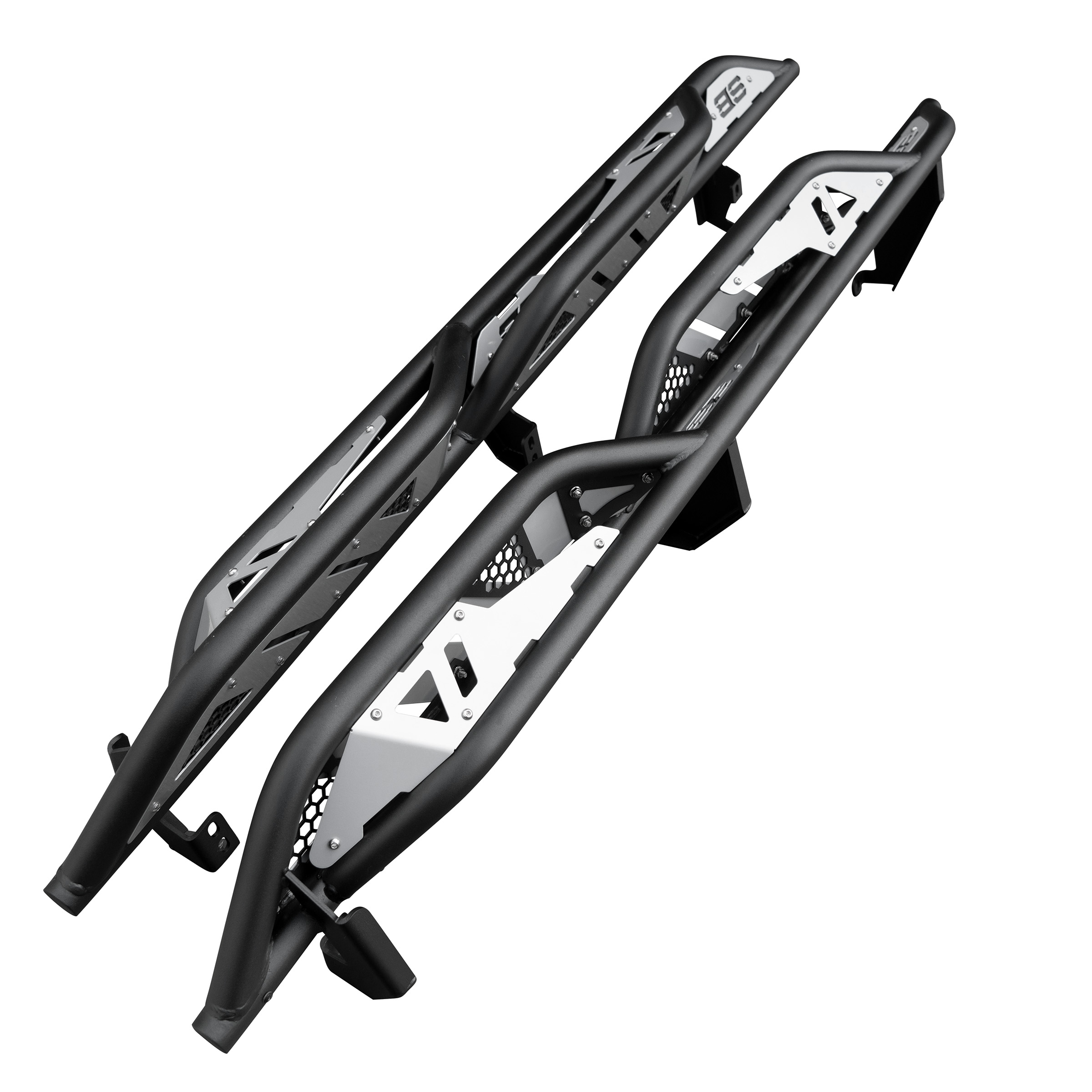 Smittybilt 78735 - Rock Sliders, Black, Powder Coated