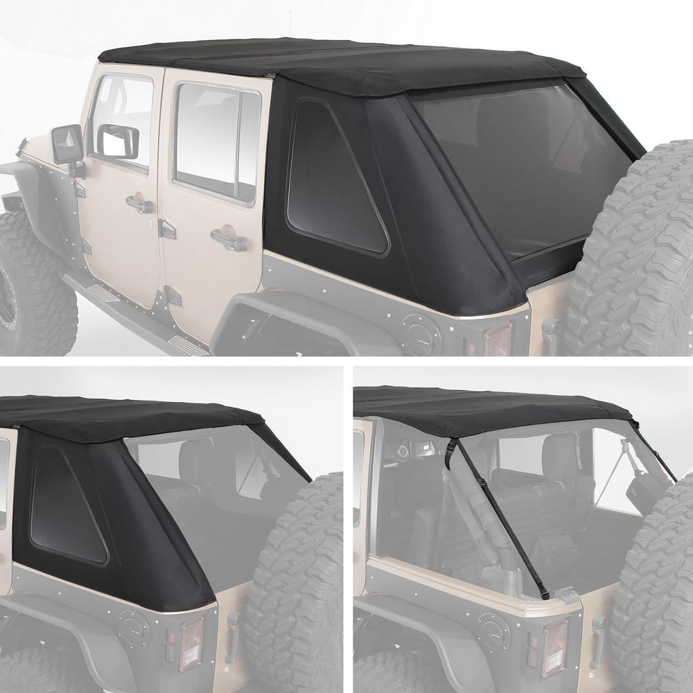 Smittybilt 9083135K - Bowless Combo Top, Black Diamond
