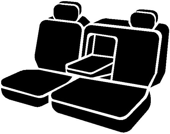 FIA SL62-17 GRAY - Leatherlite Simulated Leather Seat Covers, SL Gray Center Panel/Black Side Panel