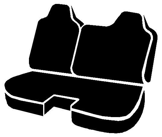 FIA SL62-23 GRAY - Leatherlite Simulated Leather Seat Covers, SL Gray Center Panel/Black Side Panel