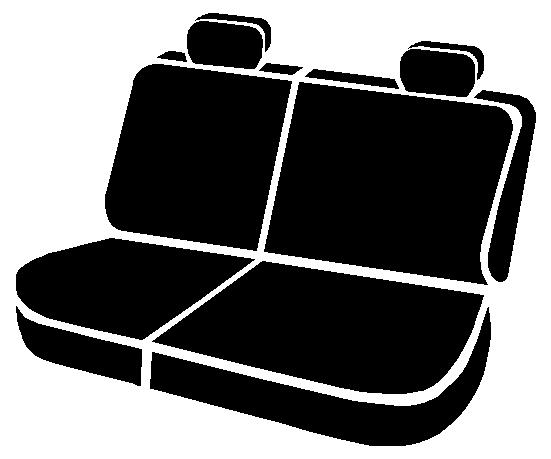 FIA SL62-25 GRAY - Leatherlite Simulated Leather Seat Covers, SL Gray Center Panel/Black Side Panel