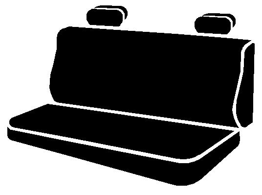 FIA SL62-28 GRAY - Leatherlite Simulated Leather Seat Covers, SL Gray Center Panel/Black Side Panel