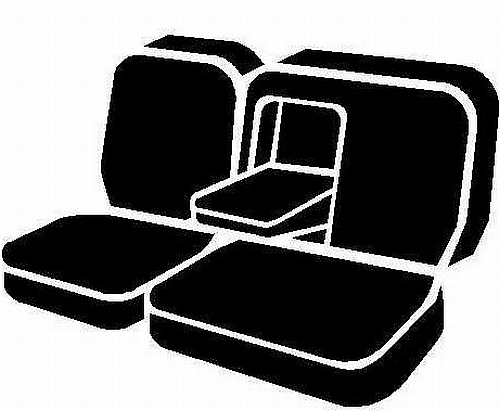FIA SL62-32 GRAY - Leatherlite Simulated Leather Seat Covers, Crew Cab, SL Gray Center Panel/Black Side Panel