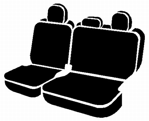 FIA SL62-37 GRAY - Leatherlite Simulated Leather Seat Covers, SL Gray Center Panel/Black Side Panel