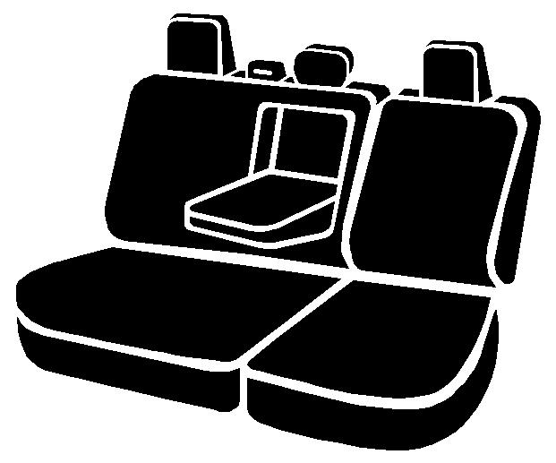 FIA SL62-44 GRAY - Leatherlite Simulated Leather Seat Covers, Extended Crew Cab, SL Gray Center Panel/Black Side Panel