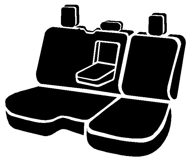 FIA SL62-54 GRAY - Leatherlite Simulated Leather Seat Covers, SL Gray Center Panel/Black Side Panel