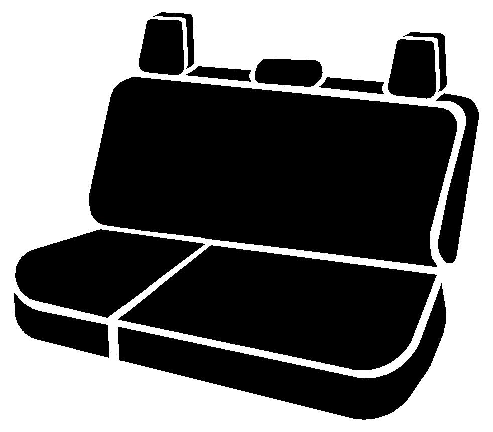 FIA SL62-68 GRAY - Leatherlite Simulated Leather Seat Covers, Extended Cab, SL Gray Center Panel/Black Side Panel