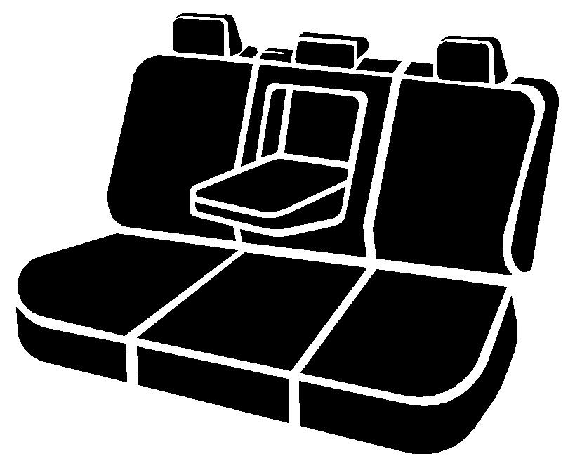 FIA SL62-69 GRAY - Leatherlite Simulated Leather Seat Covers, SL Gray Center Panel/Black Side Panel
