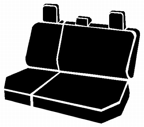 FIA SL62-83 GRAY - Leatherlite Simulated Leather Seat Covers, SL Gray Center Panel/Black Side Panel