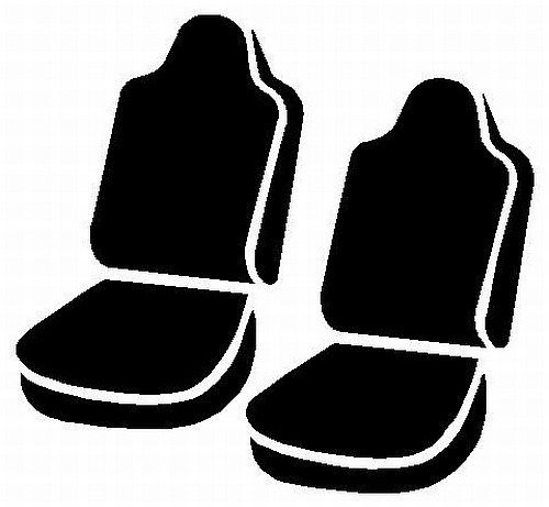 FIA SL67-12 BLK/BLK - Leatherlite Simulated Leather Seat Covers, SL Black Center Panel/Black Side Panel