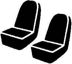 FIA SL67-13 BLK/BLK - Leatherlite Simulated Leather Seat Covers, SL Black Center Panel/Black Side Panel