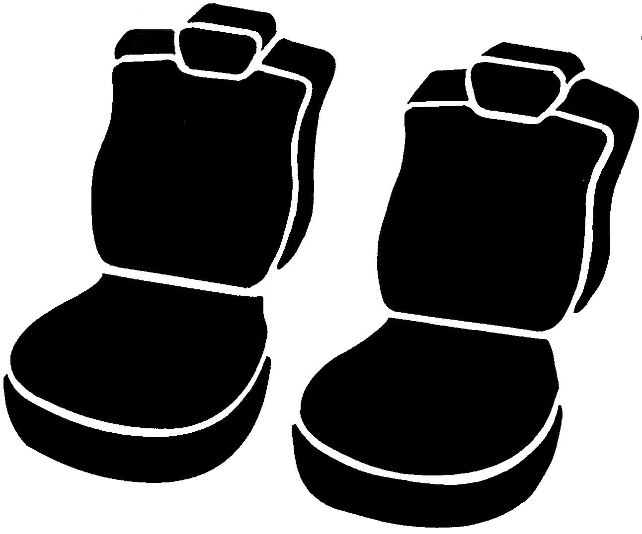 FIA SL67-14 BLK/BLK - Leatherlite Simulated Leather Seat Covers, SL Black Center Panel/Black Side Panel