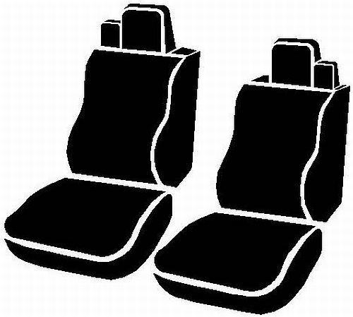 FIA SL67-16 BLK/BLK - Leatherlite Simulated Leather Seat Covers, SL Black Center Panel/Black Side Panel